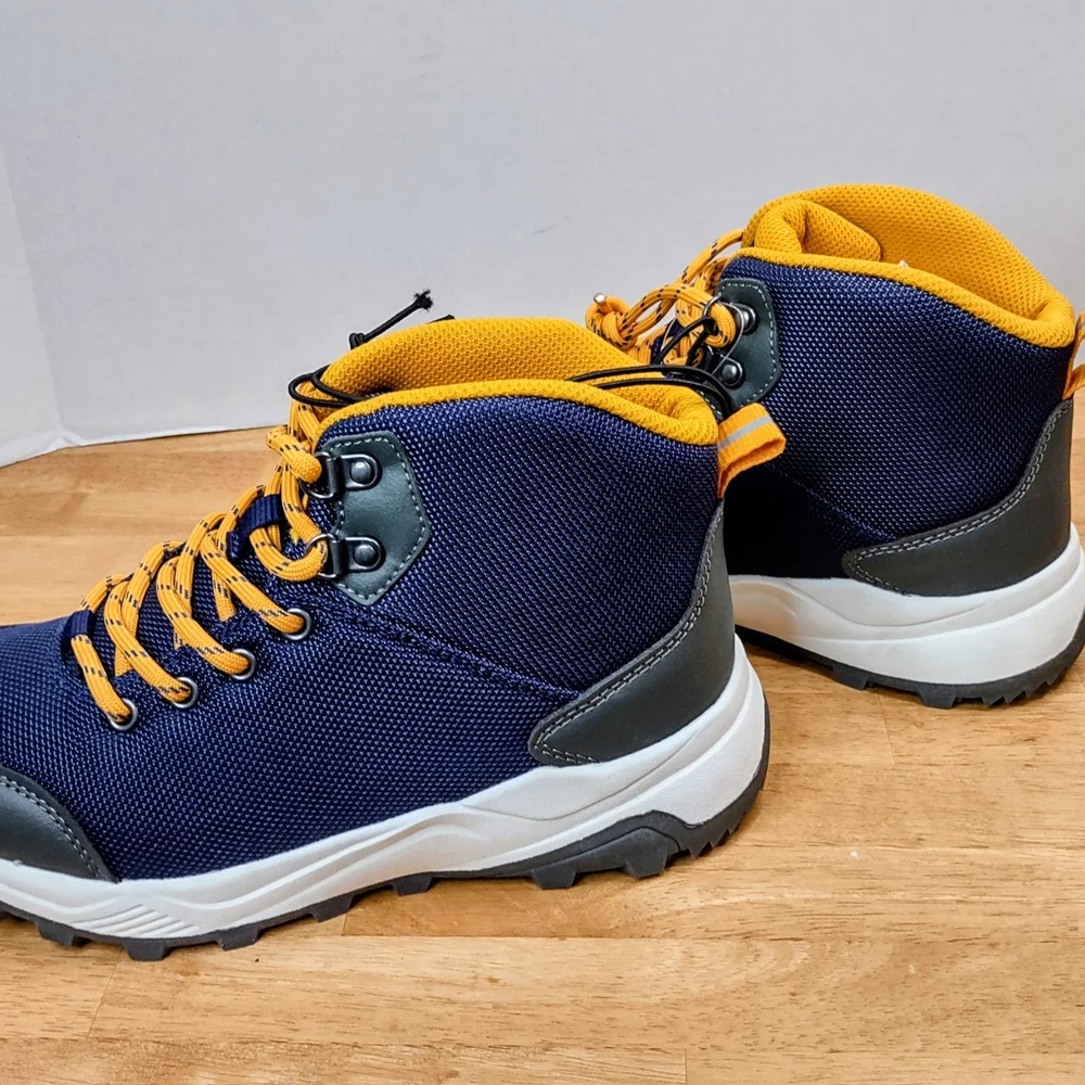 Navy and Yellow Hiking Boots - Picture 4 of 7